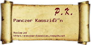 Panczer Kasszián névjegykártya